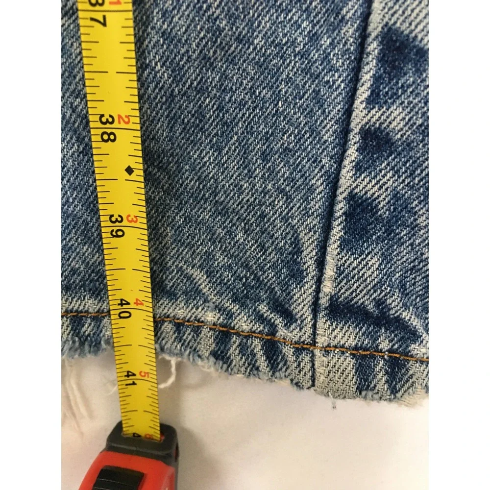 Levis 505 Regular Fit Jeans Mens Blue Distressed Straight Leg Denim Pants